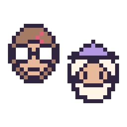 Pixel art Harry Potter mini et Dumbledore mini, grille 32 × 32