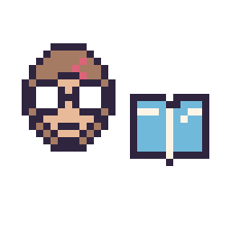 Pixel art Harry Potter mini et Livre simple 12 × 12, grille 32 × 32