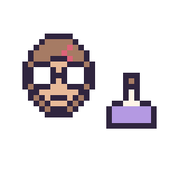 Pixel art Harry Potter mini et Potion simple 10 × 10, grille 32 × 32