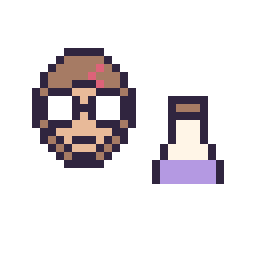 Pixel art Harry Potter mini et Potion simple 12 × 12, grille 32 × 32