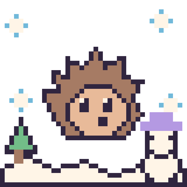 Modèle de pixel art Hérisson en hiver sur une grille de 40 par 40 cases