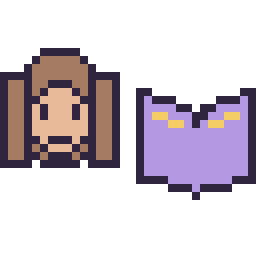 Pixel art Hermione mini et Livre enchante Minecraft 16 × 16, grille 32 × 32