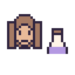 Pixel art Hermione mini et Potion simple 12 × 12, grille 32 × 32