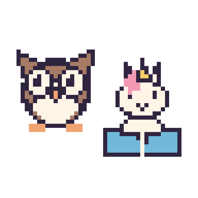 Modèle de pixel art Hibou et Licorne avec un livre sur une grille de 48 par 48 cases