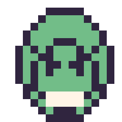 Pixel art Hulk mini 16 × 16, grille 16 × 16