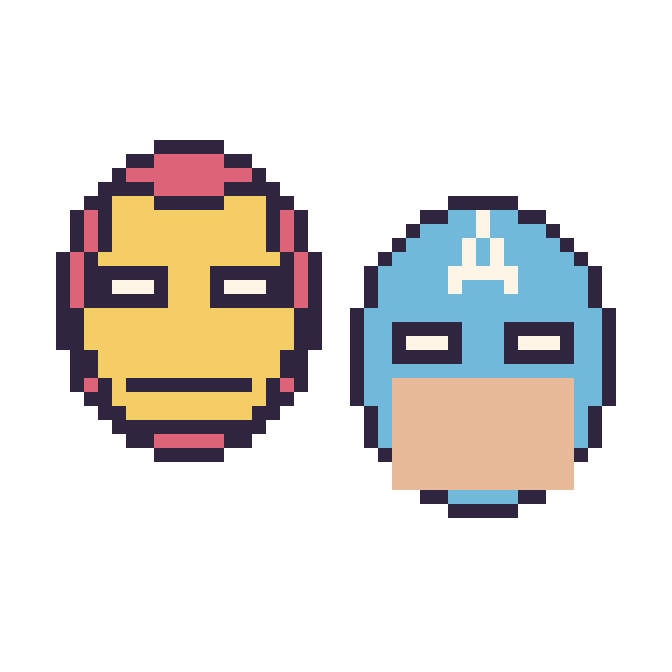 Modèle de pixel art Iron Man et Captain America sur une grille de 48 par 48 cases