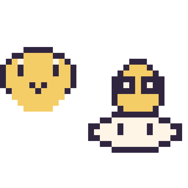 Modèle de pixel art Koopa mini et Lakitu mini sur une grille de 32 par 32 cases