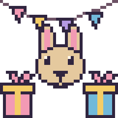 Pixel art Lama pour un anniversaire, grille 40 × 40