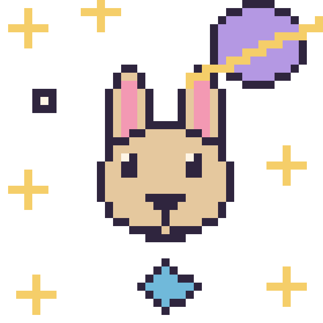 Modèle de pixel art Lama dans l’espace sur une grille de 40 par 40 cases