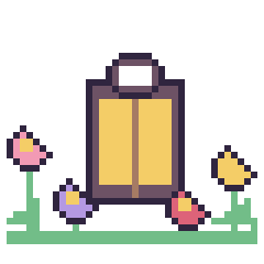 Pixel art Lanterne dans le jardin, grille 40 × 40