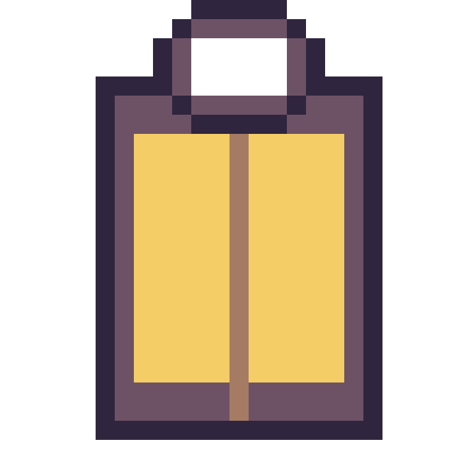 Modèle de pixel art Lanterne sur une grille de 24 par 24 cases