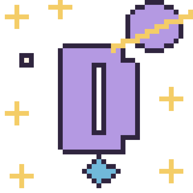 Modèle de pixel art Lettre D dans l’espace sur une grille de 40 par 40 cases