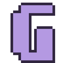 Pixel art Lettre G, grille 24 × 24