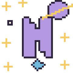 Pixel art Lettre N dans l’espace, grille 40 × 40