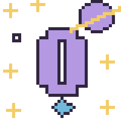 Pixel art Lettre O dans l’espace, grille 40 × 40