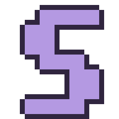 Pixel art Lettre S, grille 24 × 24
