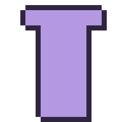 Pixel art Lettre T, grille 24 × 24
