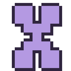 Pixel art Lettre X, grille 24 × 24