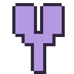 Pixel art Lettre Y, grille 24 × 24