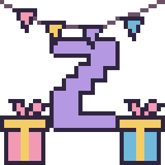 Pixel art Lettre Z pour un anniversaire, grille 40 × 40