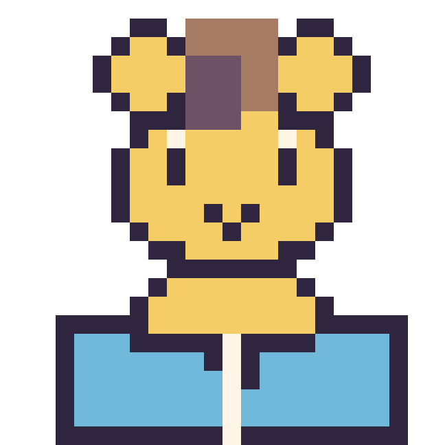 Modèle de pixel art Lion avec un livre sur une grille de 24 par 24 cases