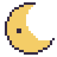 Pixel art Lune, grille 24 × 24