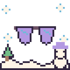 Pixel art Lunettes de soleil en hiver, grille 40 × 40