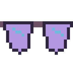 Pixel art Lunettes de soleil, grille 24 × 24