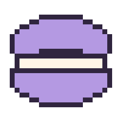 Pixel art Macaron, grille 24 × 24
