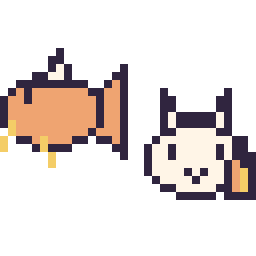 Pixel art Magicarpe mini et Ponyta mini, grille 32 × 32