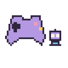 Pixel art Manette et Robot simple 10 × 10, grille 40 × 40