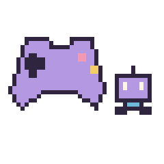 Pixel art Manette et Robot simple 12 × 12, grille 40 × 40