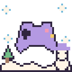 Pixel art Manette en hiver, grille 40 × 40
