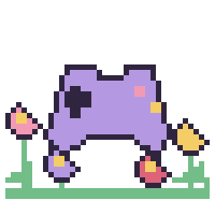 Pixel art Manette dans le jardin, grille 40 × 40