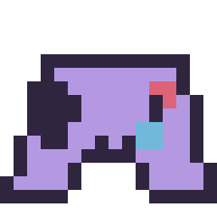 Pixel art Manette kawaii 16 × 16, grille 16 × 16