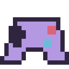 Pixel art Manette simple 16 × 16, grille 16 × 16