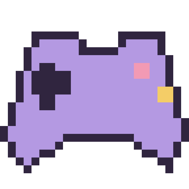 Modèle de pixel art Manette sur une grille de 24 par 24 cases