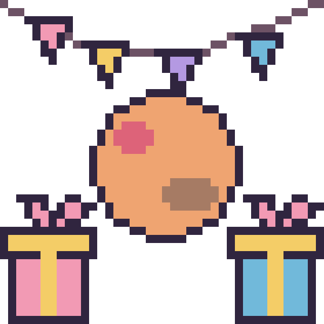 Modèle de pixel art Mars pour un anniversaire sur une grille de 40 par 40 cases