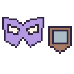 Pixel art Masque de super-héros et Bouclier Minecraft 16 × 16, grille 40 × 40