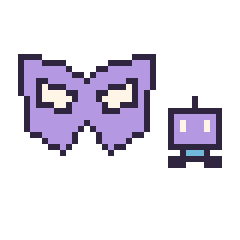 Pixel art Masque de super-héros et Robot simple 12 × 12, grille 40 × 40