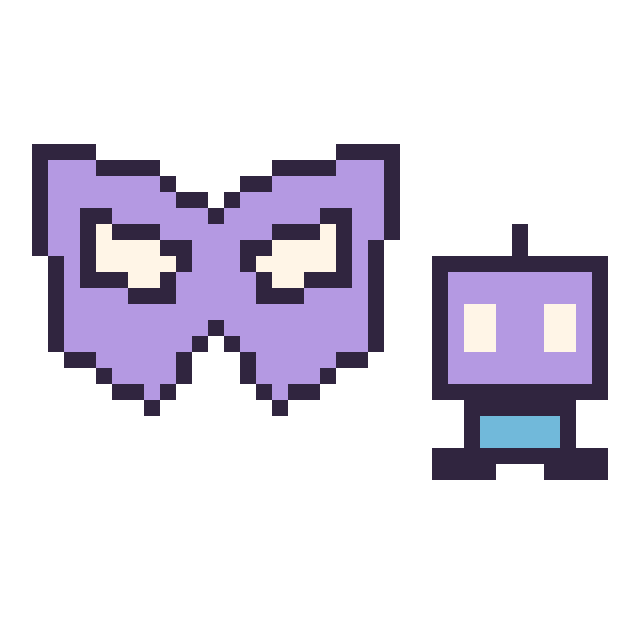 Modèle de pixel art Masque de super-héros et Robot simple 16 × 16 sur une grille de 40 par 40 cases