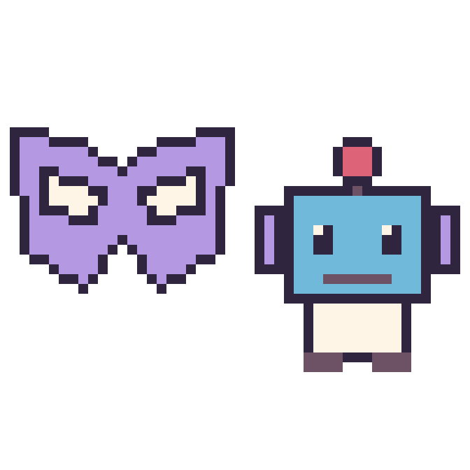 Modèle de pixel art Masque de super-héros et Robot sur une grille de 48 par 48 cases