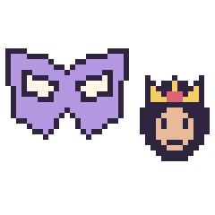 Pixel art Masque de super-héros et Wonder Woman mini, grille 40 × 40