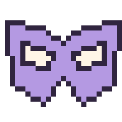 Pixel art Masque de super-héros, grille 24 × 24