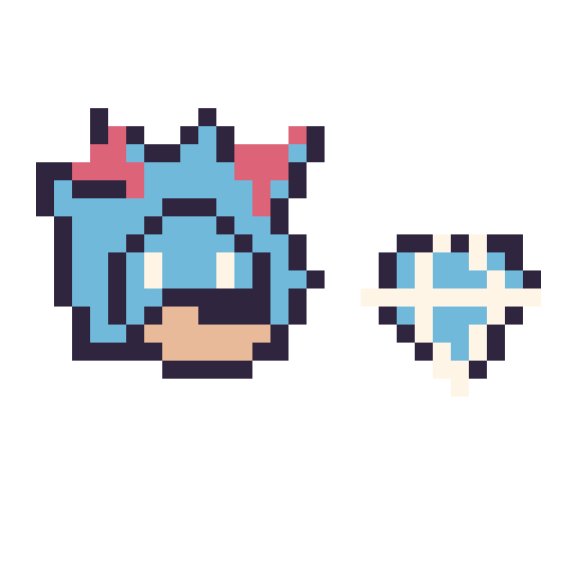 Modèle de pixel art Metal Sonic mini et Diamant simple 10 × 10 sur une grille de 32 par 32 cases