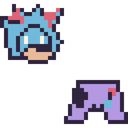 Pixel art Metal Sonic mini et Manette kawaii 16 × 16, grille 32 × 32