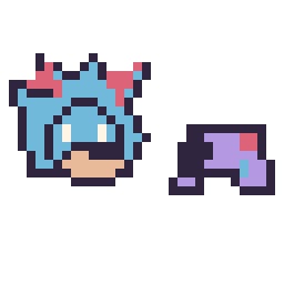 Pixel art Metal Sonic mini et Manette simple 12 × 12, grille 32 × 32