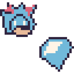 Pixel art Metal Sonic mini et Diamant Minecraft 16 × 16, grille 32 × 32