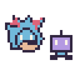 Pixel art Metal Sonic mini et Robot simple 12 × 12, grille 32 × 32