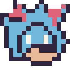 Pixel art Metal Sonic mini 16 × 16, grille 16 × 16